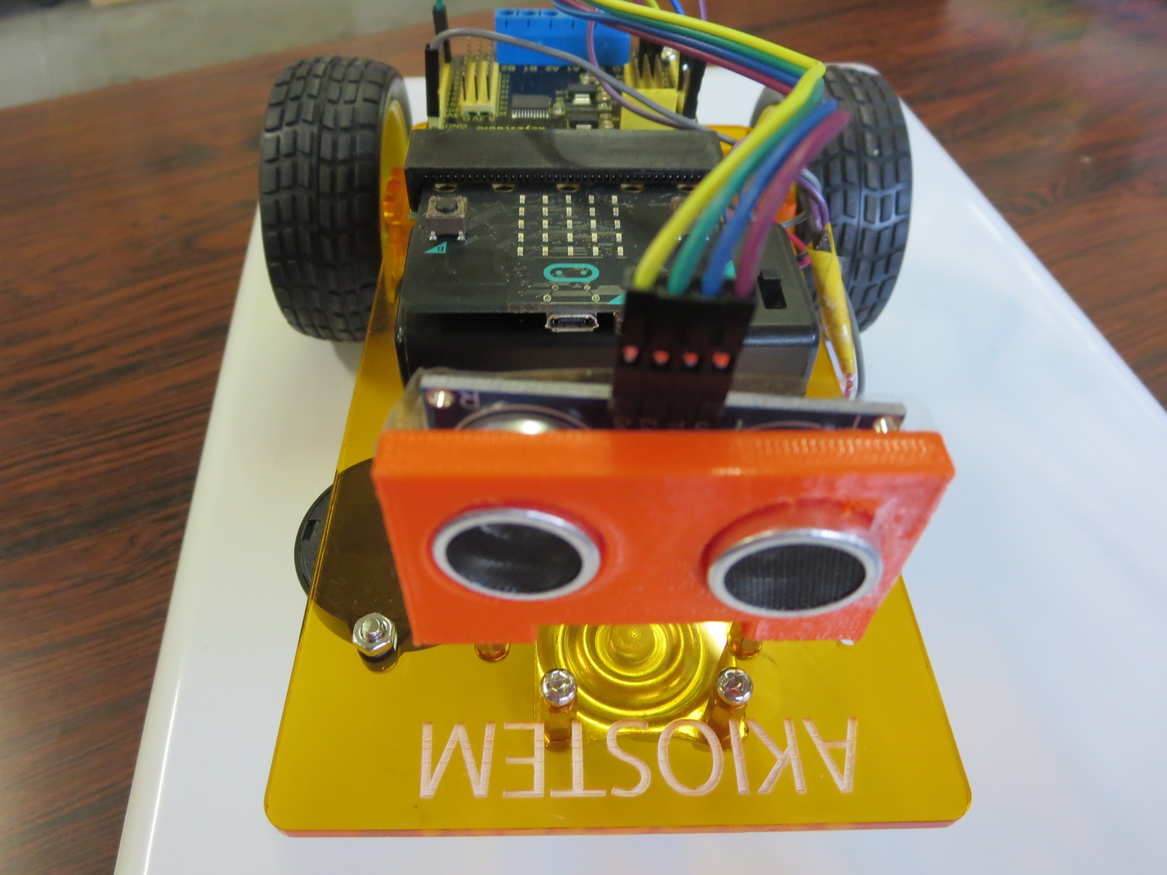 microbit obstacle avoiding buzzer付 8line etc 20190817 | AKIOSTEM.com