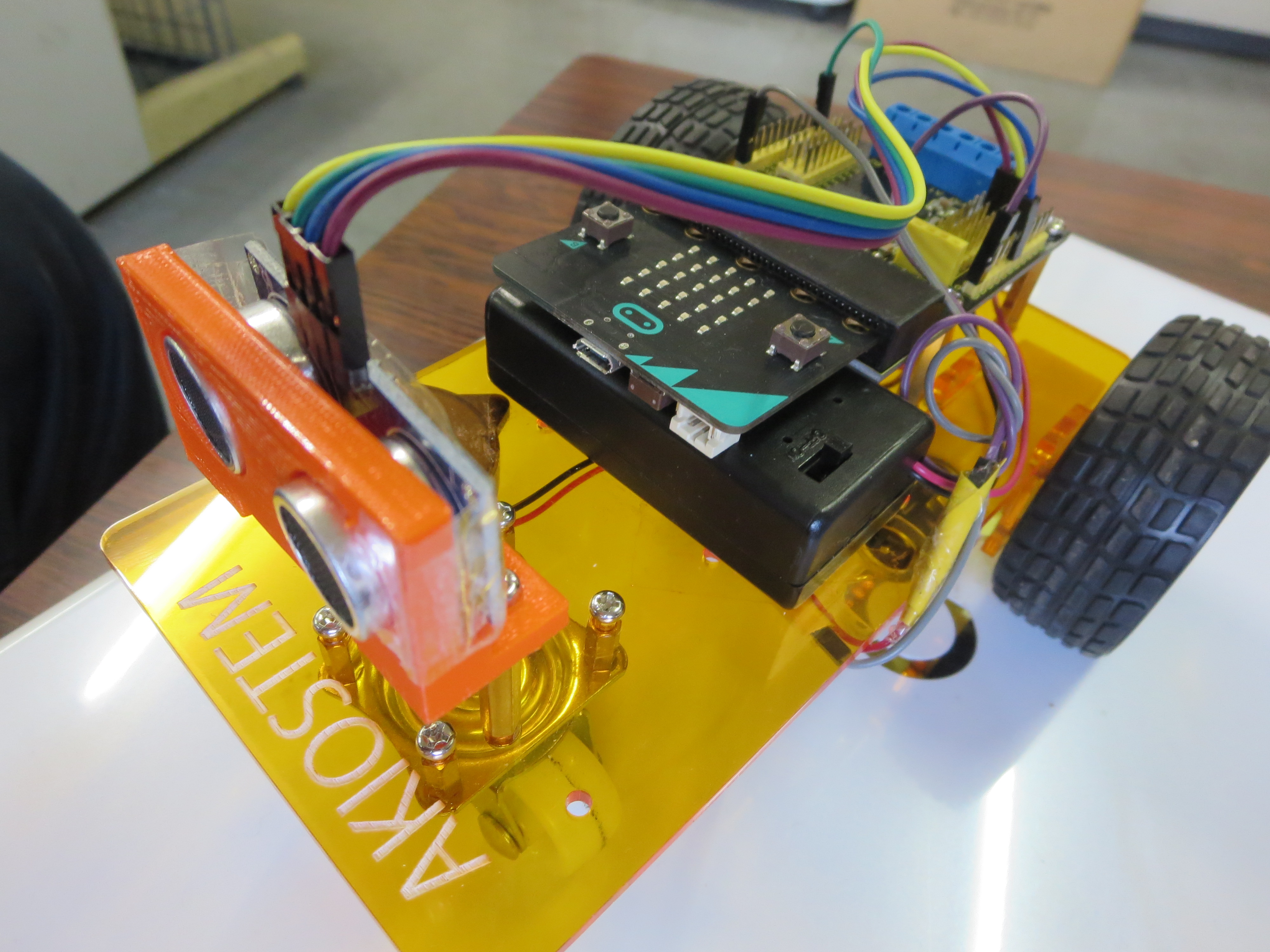 microbit obstacle avoiding buzzer付 8line etc 20190817 | AKIOSTEM.com